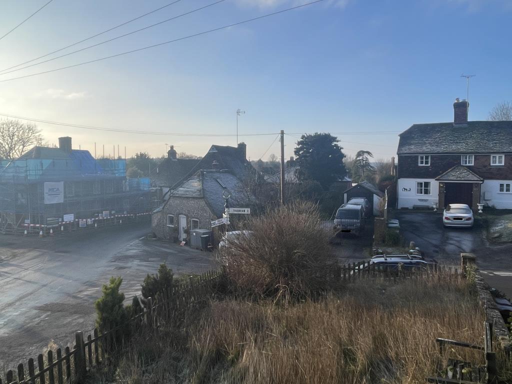 Lot: 116 - PERIOD END-TERRACE COTTAGE FOR MODERNISATION - Front garden and view from period property for modernisation